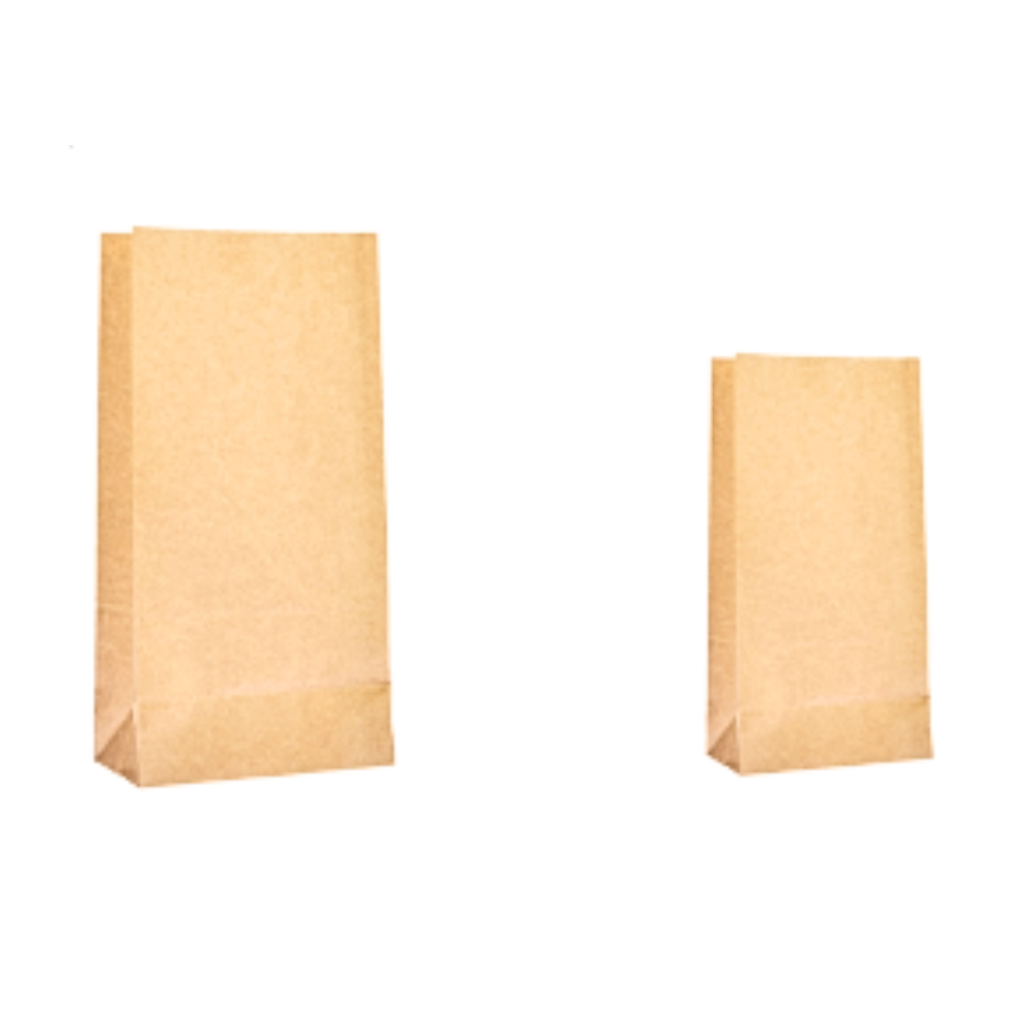 Brown Square Bottom Paper Bags.
