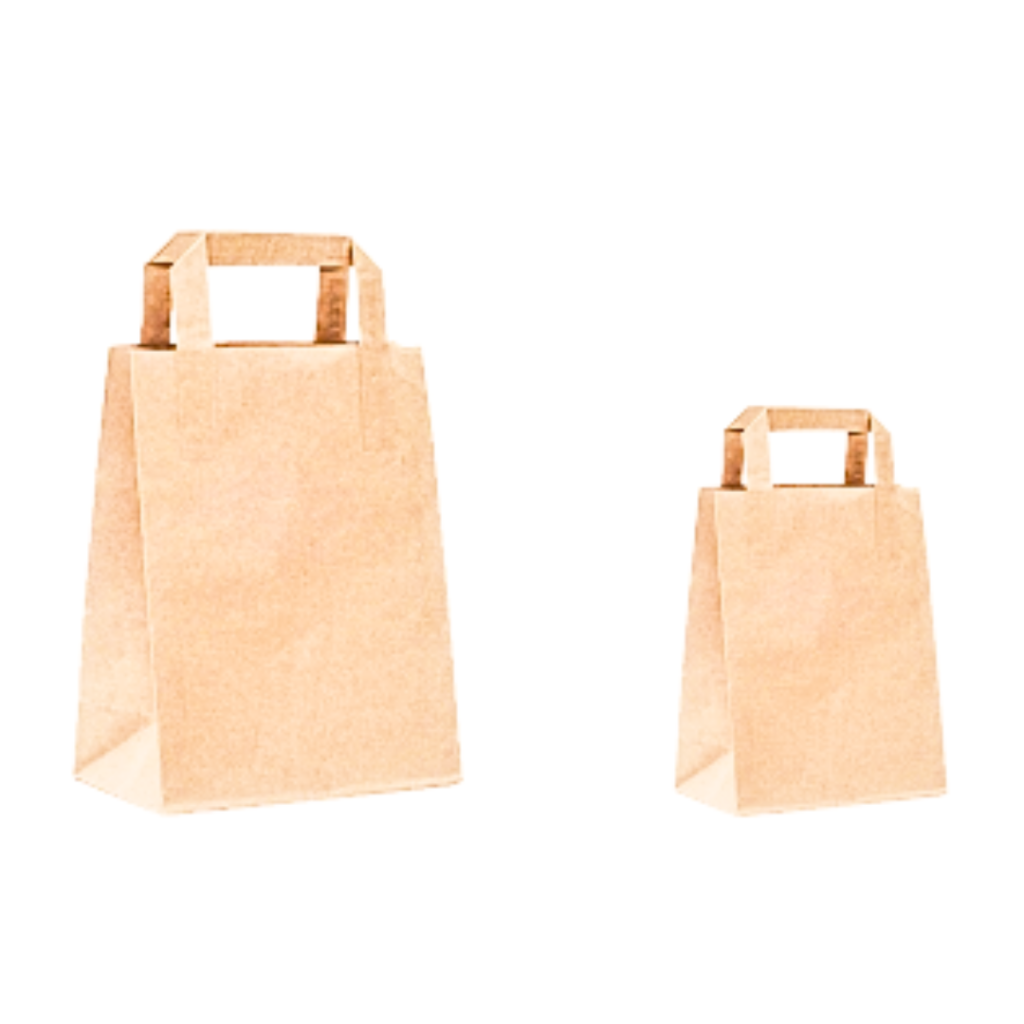 Brown Paper Bags - Flat Handle.