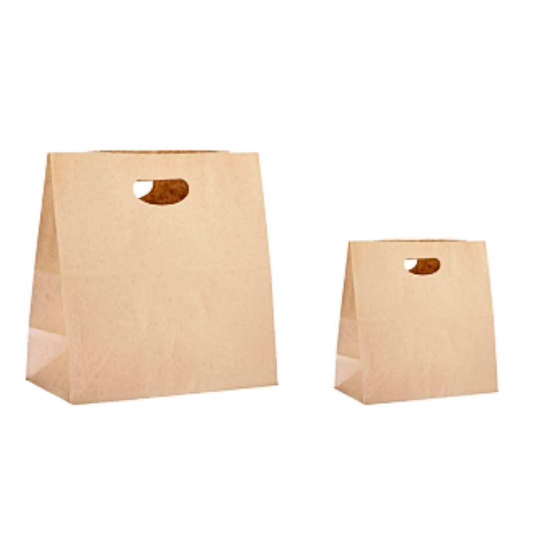 Brown Paper Bags - Die-Cut Handle